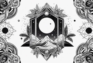 space versus nature tattoo idea