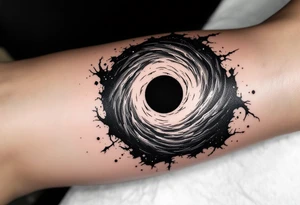 A parralel universe centered by a black hole tattoo idea
