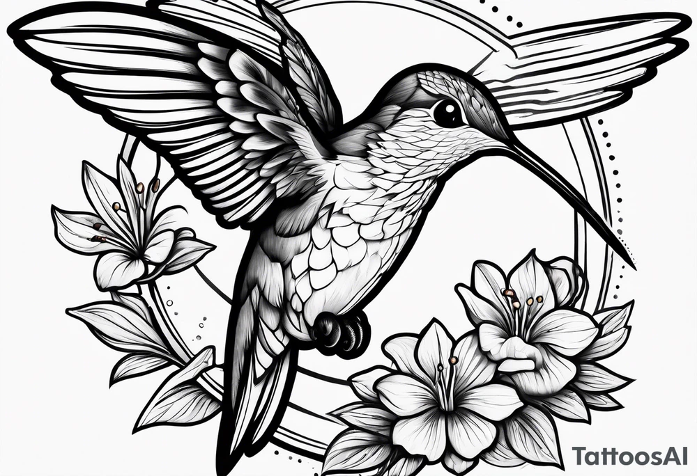 hummingbird tattoo idea