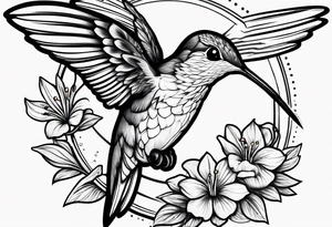 hummingbird tattoo idea