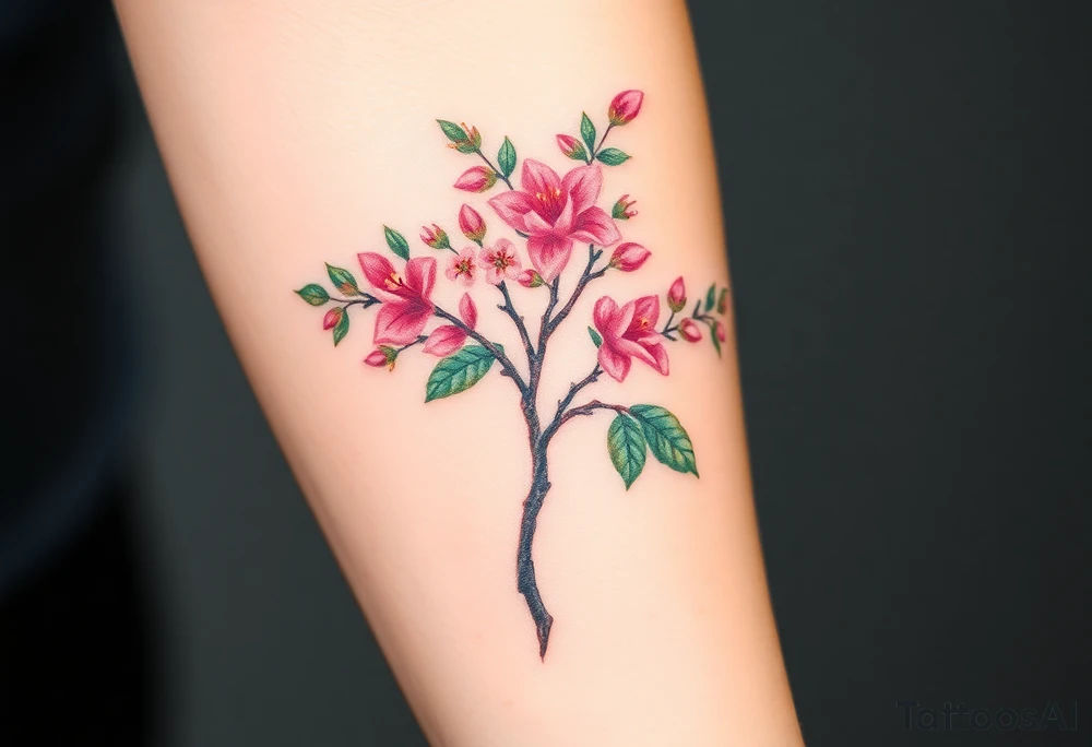 Flowering Hawthorn tree . tattoo idea