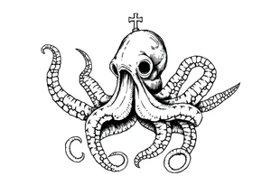 Queen Anne's Revenge with a kraken tattoo idea