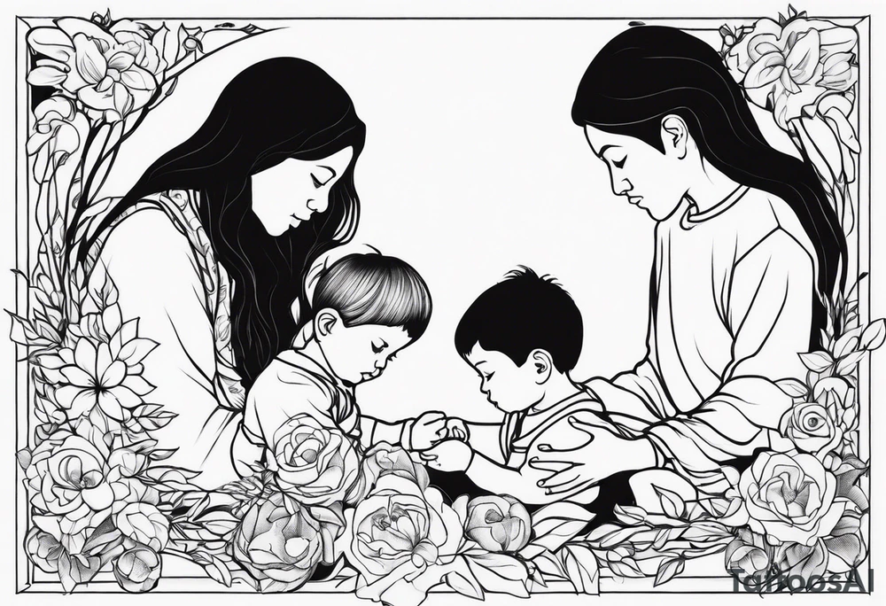 father children tattoo idea