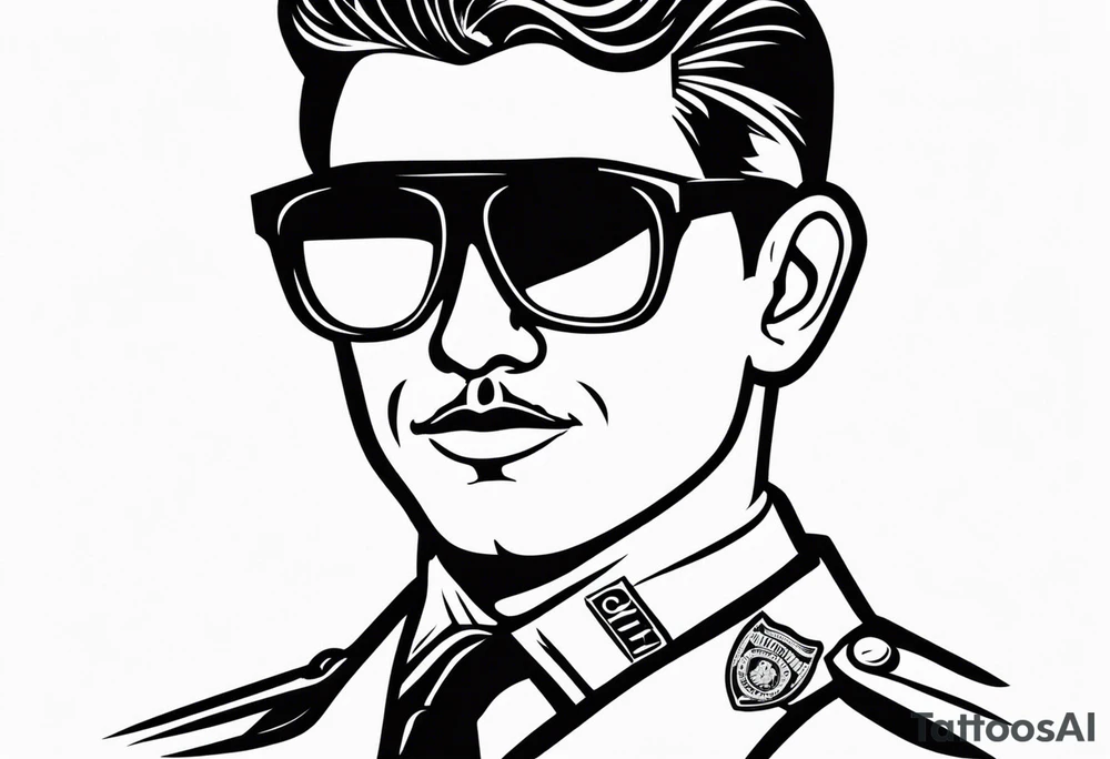sunglasses Officer tattoo idea