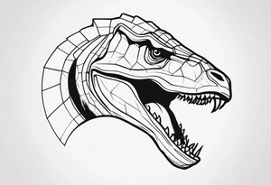 dinosaur head tattoo idea