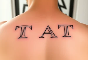 “TAT” in cool font/design tattoo idea