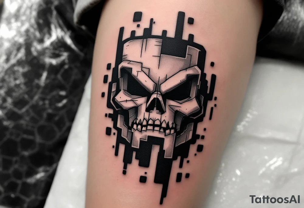 small Minecraft tattoo tattoo idea