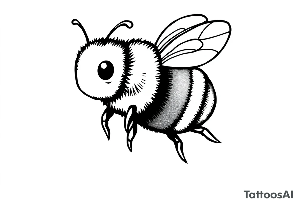 Cute bee tattoo idea