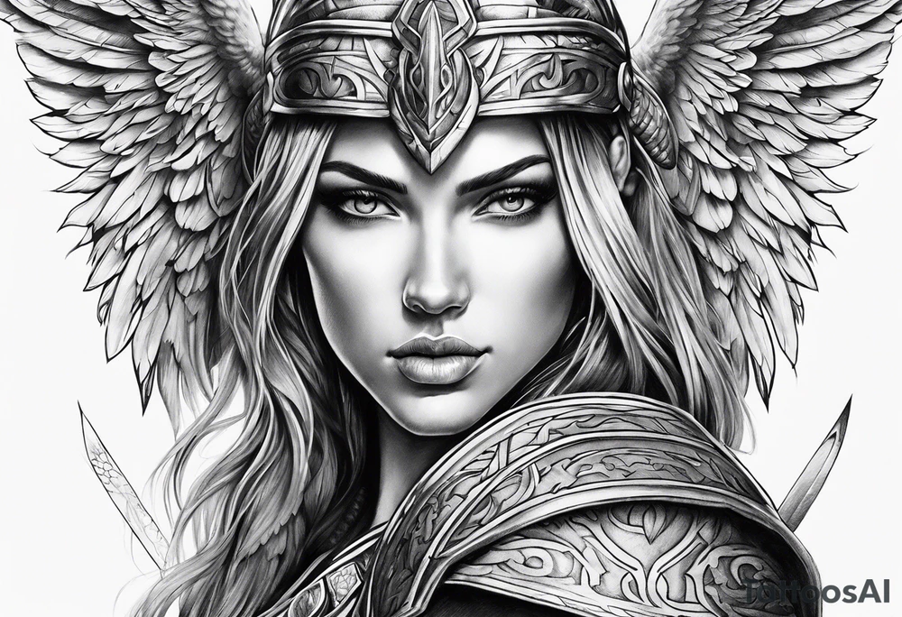 Arch angel warrior tattoo idea