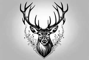 Recurve bow and arrow, deer tattoo idea