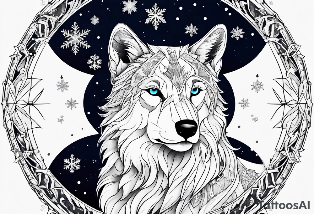 Constellation, animal, snowflake tattoo idea