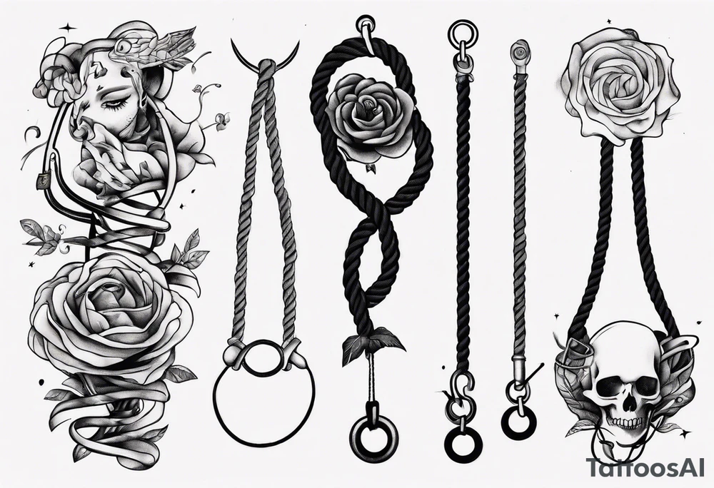 rope manipulating a human tattoo idea