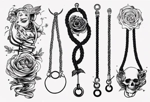 rope manipulating a human tattoo idea