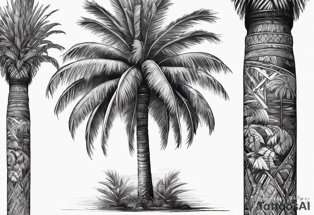 tall quindio wax palm tattoo idea