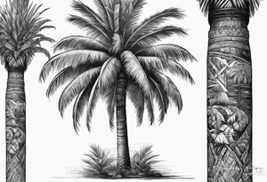 tall quindio wax palm tattoo idea