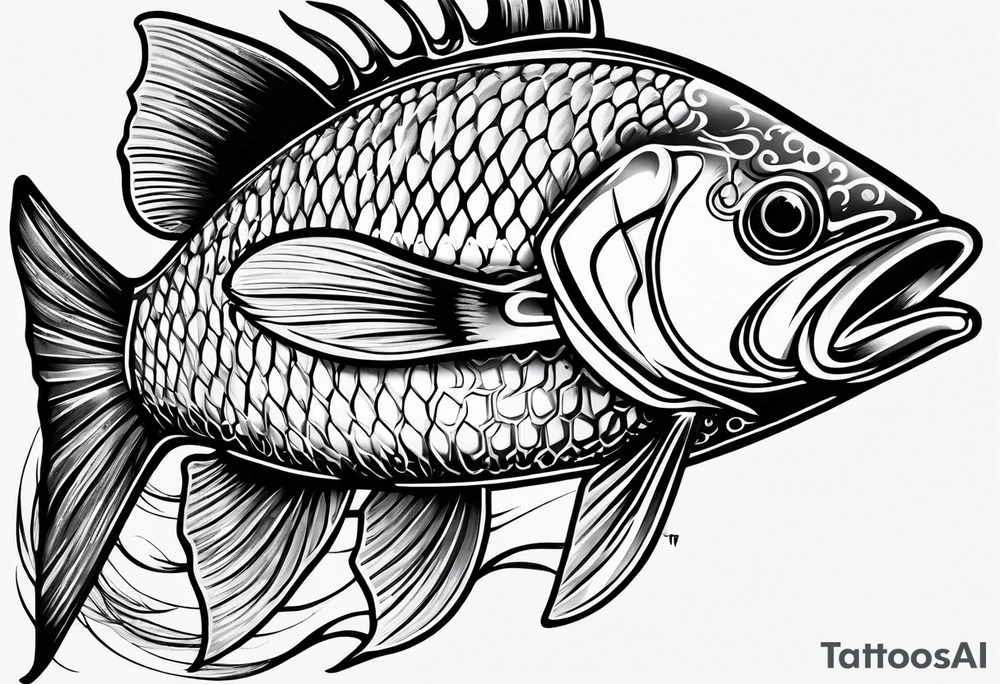 fishing pole tattoo idea