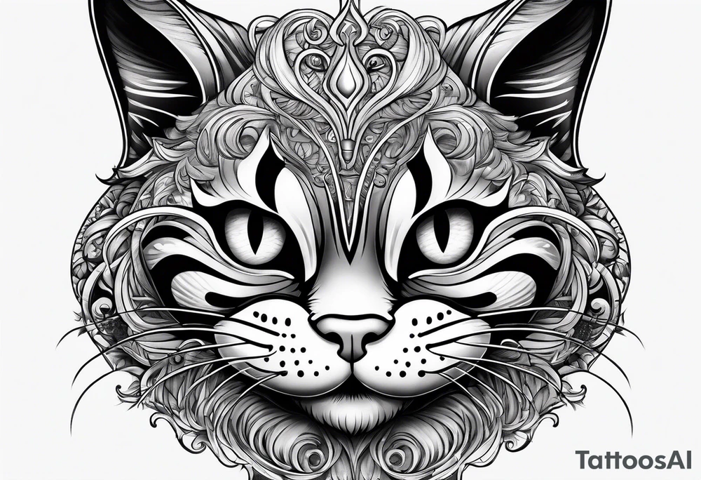 Cheshire cat tattoo idea