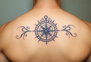 compass with Integrity, courage, love, and family tattoo idea