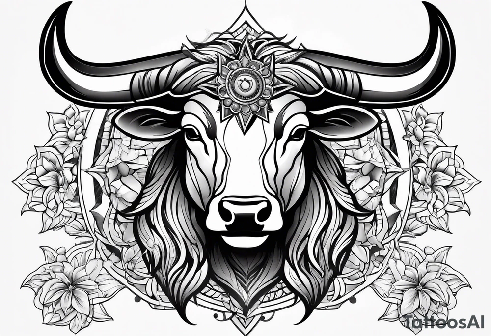 Taurus sun tattoo idea