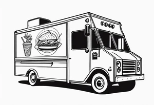 Step van food truck tatoo tattoo idea