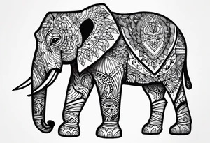 Jungel, olifant, tijger, beer, leeuw, cameleon tattoo idea