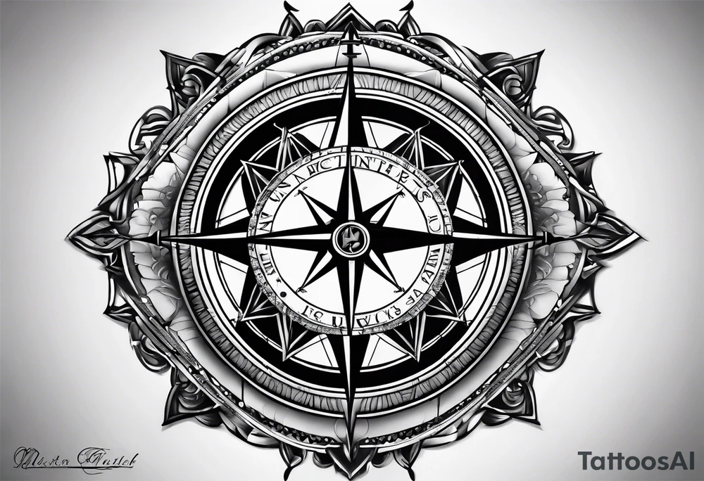 Compass + "Invictus" tattoo idea