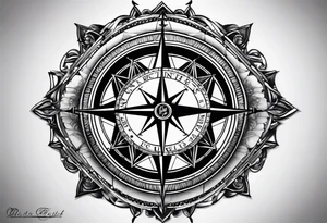 Compass + "Invictus" tattoo idea