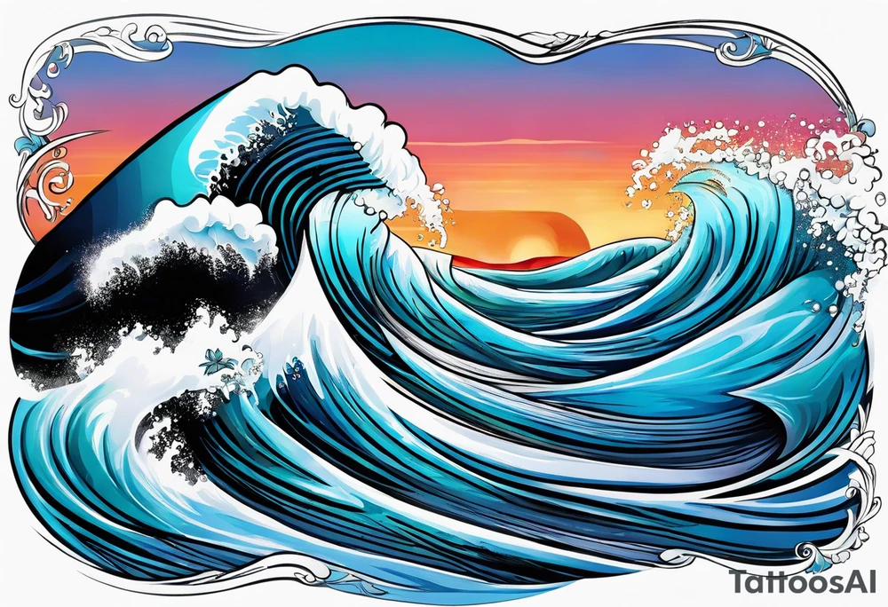 wave, dominican republic tattoo idea