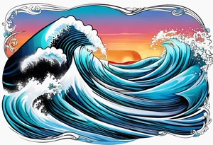wave, dominican republic tattoo idea
