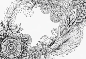 winding dotted line with X tattoo idea
