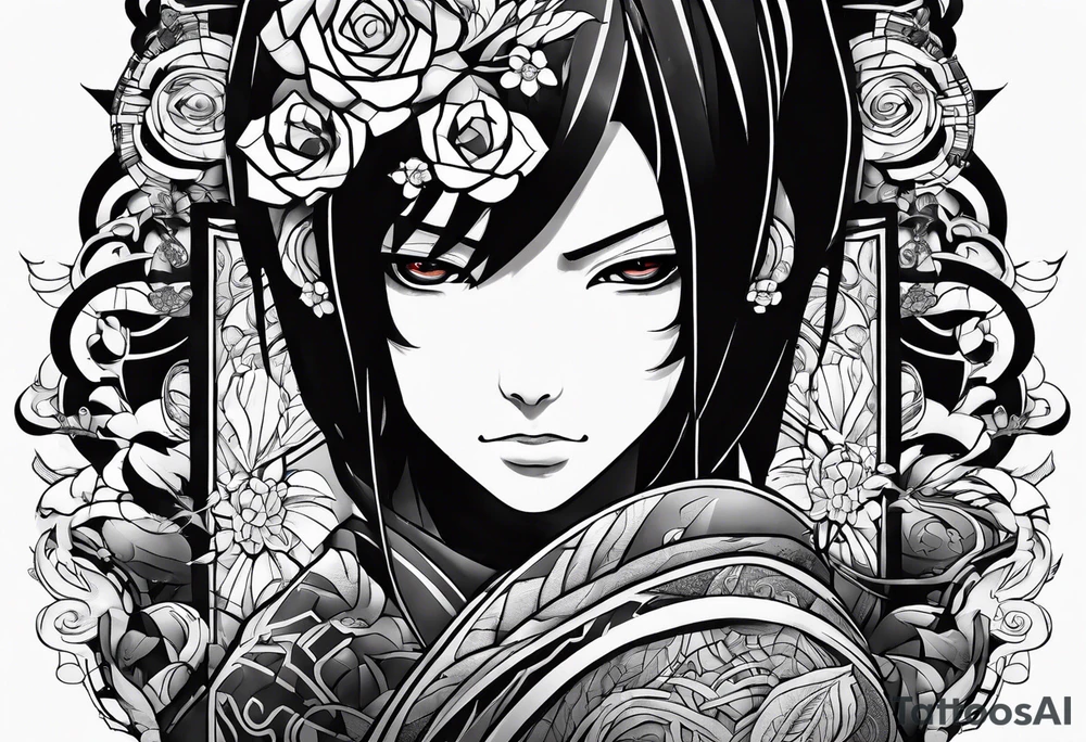 Itachi Uchia powering up tattoo idea