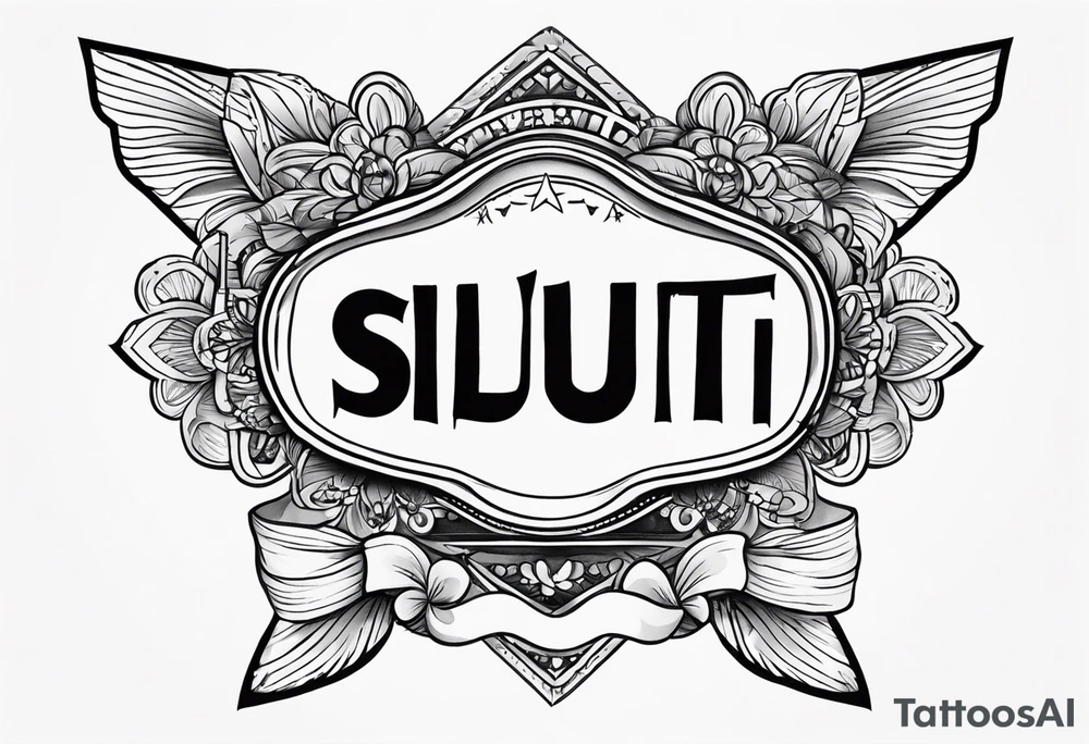 Keyhole lower back tattoo with a ribbon behind it that reads "proud slut" tattoo idea