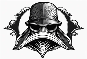 dark fantasy plague doctor mask tattoo idea