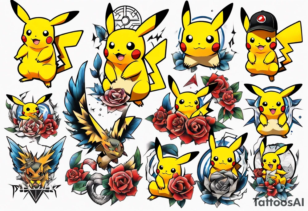 Pikachu pokemon tattoo idea