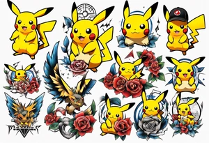 Pikachu pokemon tattoo idea