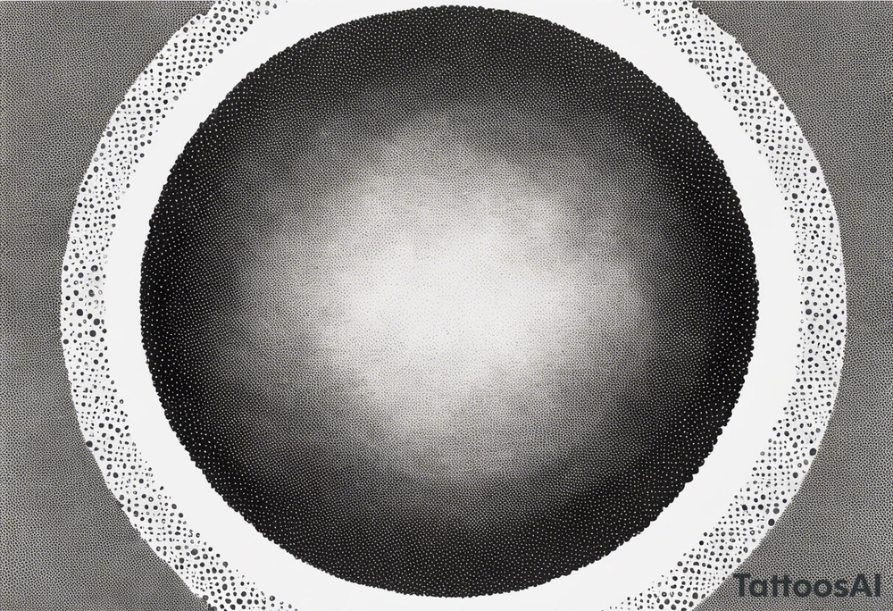 an OPEN Ensō circle, without the "pointers", just the brush circle - representing how light and darkness go togetger tattoo idea
