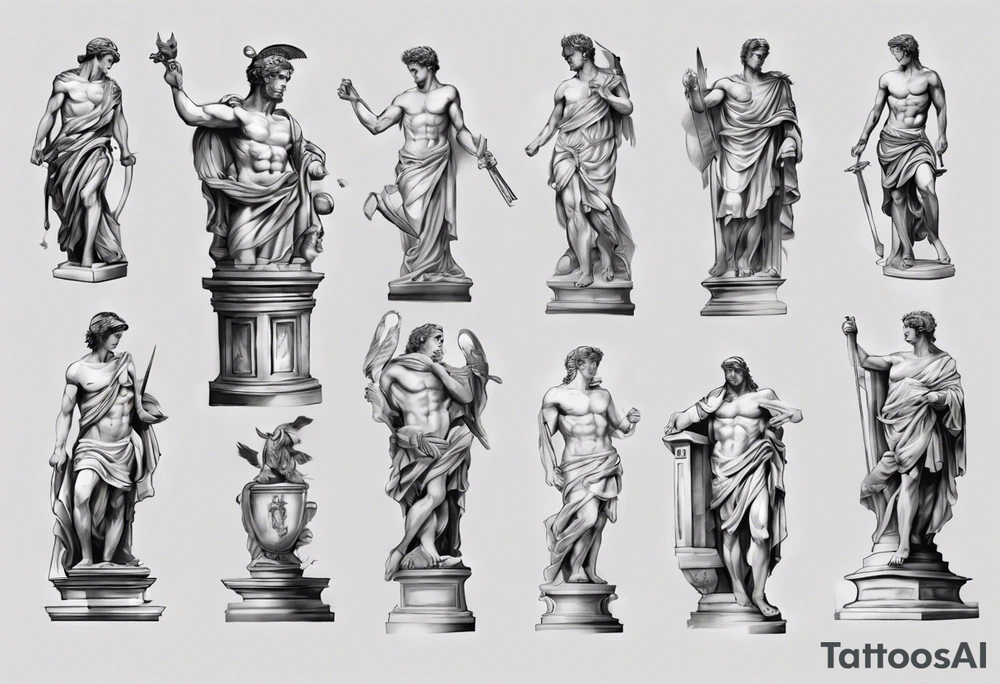 Roman statue tattoo idea