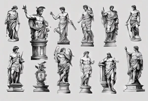 Roman statue tattoo idea