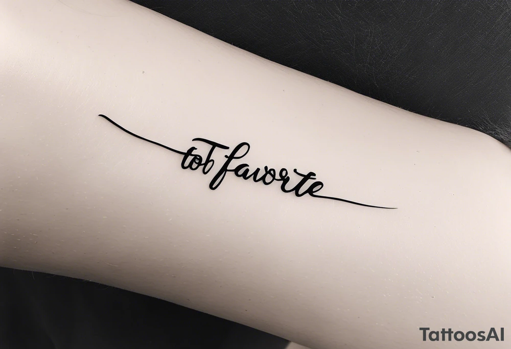 a small, delicate tattoo with The handwritten words "to my favorite sister" and with a small puzzle piece tattoo idea