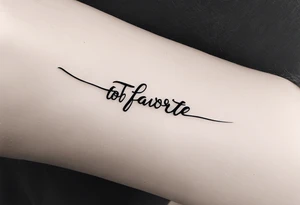 a small, delicate tattoo with The handwritten words "to my favorite sister" and with a small puzzle piece tattoo idea