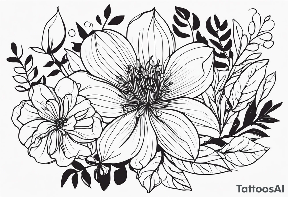 floral
 vector tattoo idea