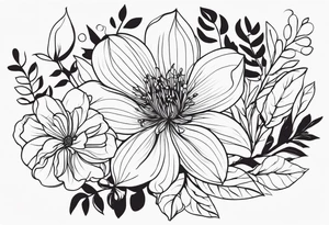floral
 vector tattoo idea