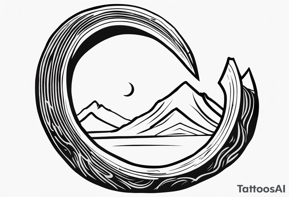Horseshoe and tire track tattoo idea