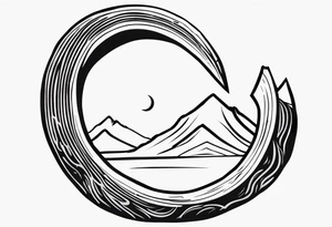 Horseshoe and tire track tattoo idea