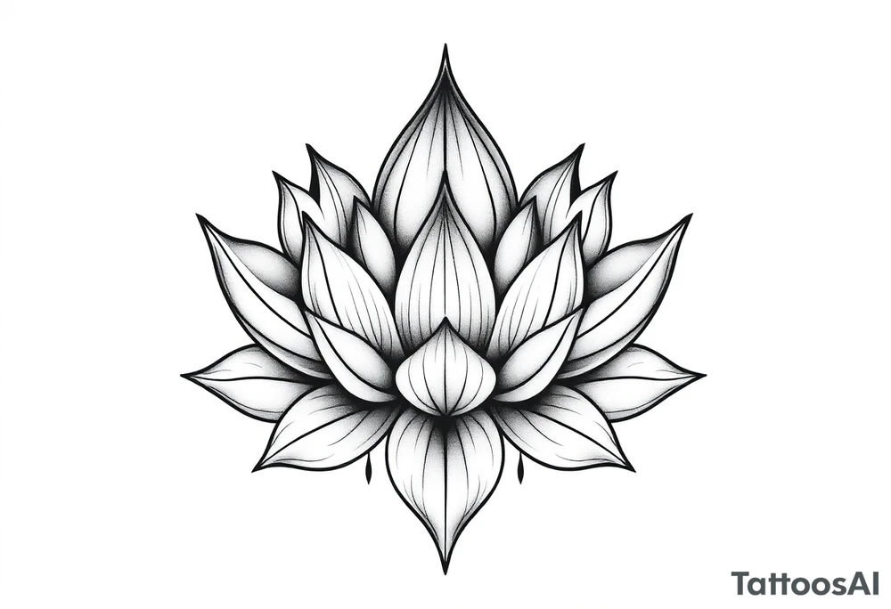 Lotus flower tattoo idea