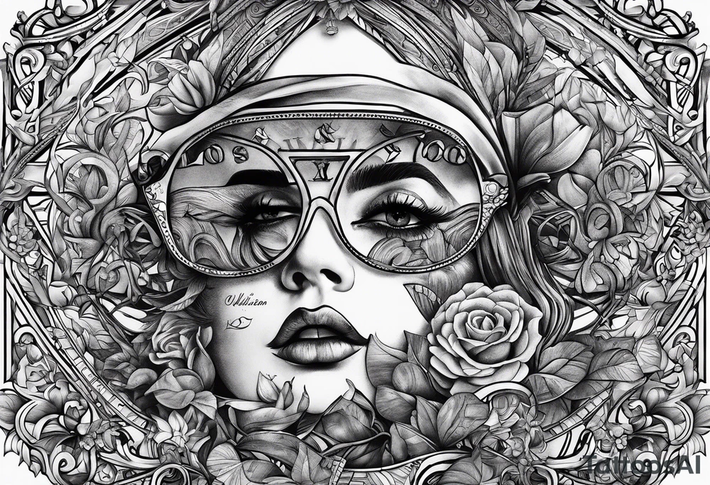 the word proof in bold text with a sad effect tattoo idea