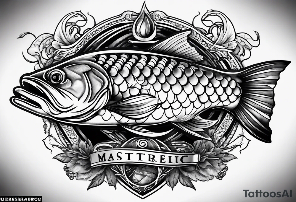 hunting and fishing tattoo idea