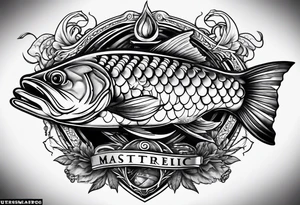 hunting and fishing tattoo idea