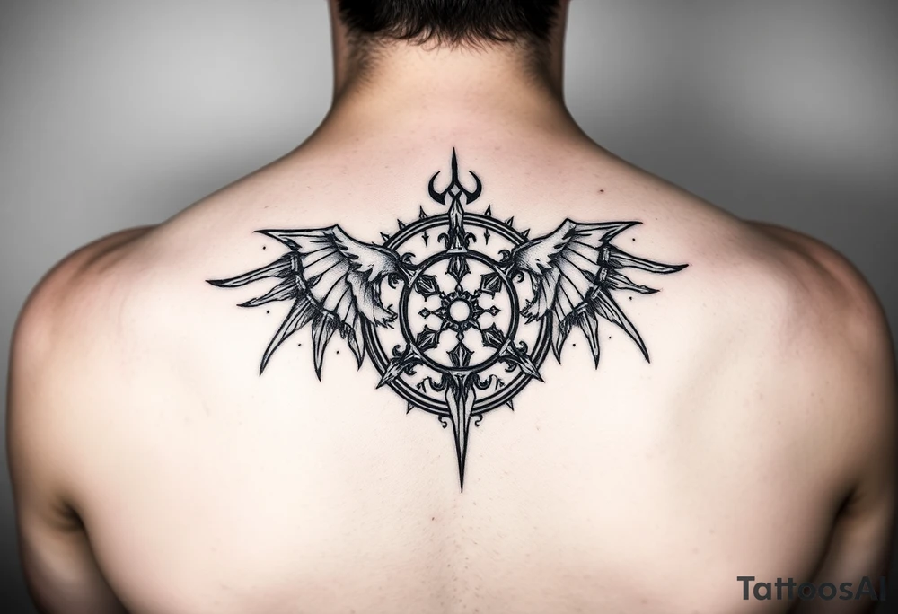 haunting symbol for bipolar disorder tattoo idea