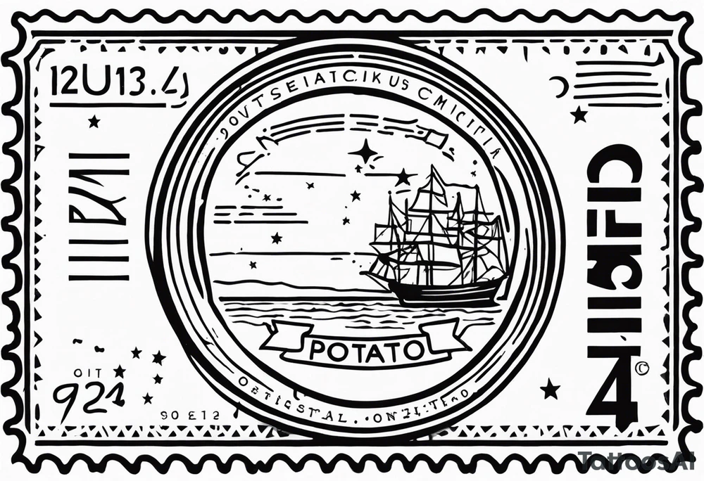 postal stamp from Connecticut tattoo idea